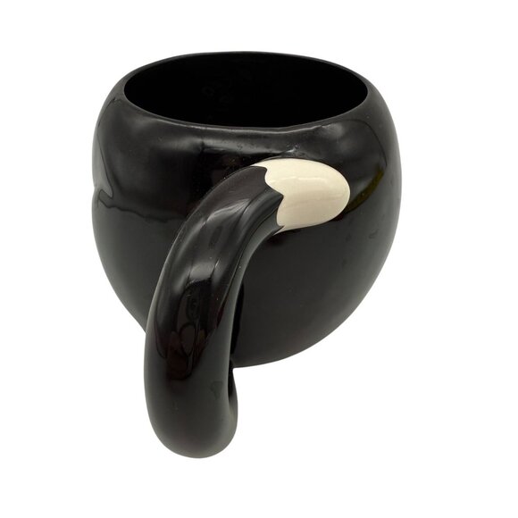 Takahashi Japan 3D Black Tuxedo Cat Coffee Cup Ceramic Tail Handle Paws Base - Picture 4 of 12